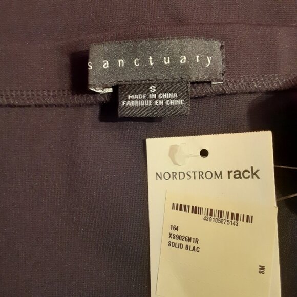 NEW Sanctuary Midi Pencil Skirt Black Tan Button Small - Picture 5 of 6